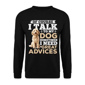 Goldendoodle Dog Owner - Unisex Pullover - Schwarz - Vorne - Alina (178cm) & Michal (187cm)