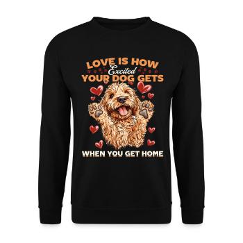 Goldendoodle Dog Owner - Unisex Sweatshirt - black - Front - Alina (178cm) & Michal (187cm)