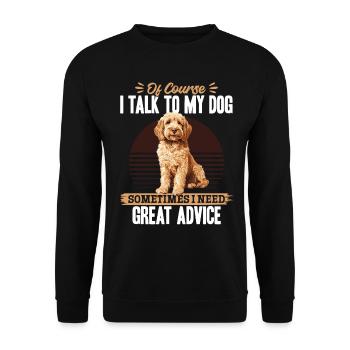 Goldendoodle Dog Owner - Unisex Sweatshirt - black - Front - Alina (178cm) & Michal (187cm)