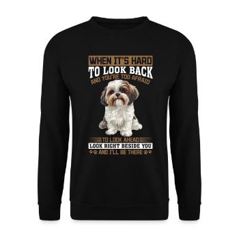 Shih Tzu Dog Owner - Unisex Sweatshirt - black - Front - Alina (178cm) & Michal (187cm)