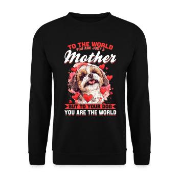 Shih Tzu Dog Owner - Unisex Sweatshirt - black - Front - Alina (178cm) & Michal (187cm)