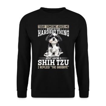 Shih Tzu Dog Owner - Unisex Sweatshirt - black - Front - Alina (178cm) & Michal (187cm)