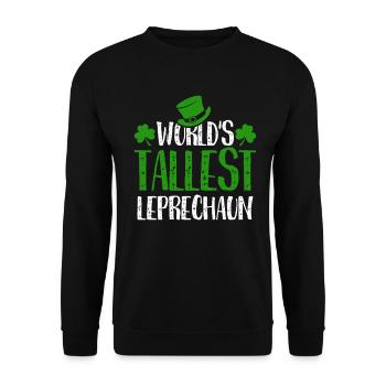 World's Tallest Leprechaun - St. Patrick's Day - Unisex Pullover - Schwarz - Vorne - Alina (178cm) & Michal (187cm)