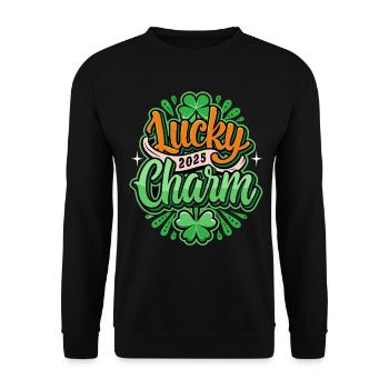 Porte-bonheur - Saint-Patrick - Irlande - Sweat-shirt Unisexe - noir - Devant - Alina (178cm) & Michal (187cm)