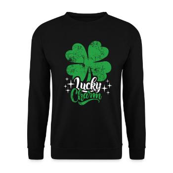 Porte-bonheur - Saint-Patrick - Irlande - Sweat-shirt Unisexe - noir - Devant - Alina (178cm) & Michal (187cm)