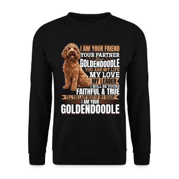 Goldendoodle Dog Owner - Unisex Pullover - Schwarz - Vorne - Alina (178cm) & Michal (187cm)