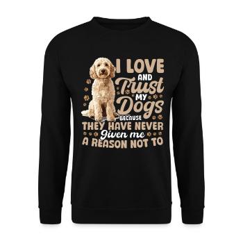 Goldendoodle Dog Owner - Unisex Pullover - Schwarz - Vorne - Alina (178cm) & Michal (187cm)