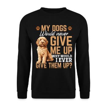 Goldendoodle Dog Owner - Unisex Pullover - Schwarz - Vorne - Alina (178cm) & Michal (187cm)