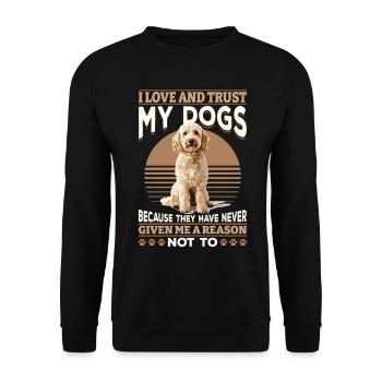 Goldendoodle Dog Owner - Unisex Sweatshirt - black - Front - Alina (178cm) & Michal (187cm)