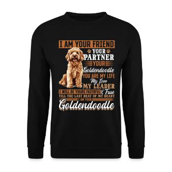 Goldendoodle Dog Owner - Unisex Pullover - Schwarz - Vorne - Alina (178cm) & Michal (187cm)