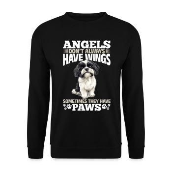 Propriétaire de chien Shih Tzu - Sweat-shirt Unisexe - noir - Devant - Alina (178cm) & Michal (187cm)