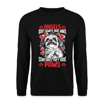 Shih Tzu Dog Owner - Unisex Sweatshirt - black - Front - Alina (178cm) & Michal (187cm)
