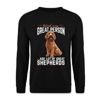 Goldendoodle Dog Owner - Unisex Sweatshirt - black - Front - Alina (178cm) & Michal (187cm)