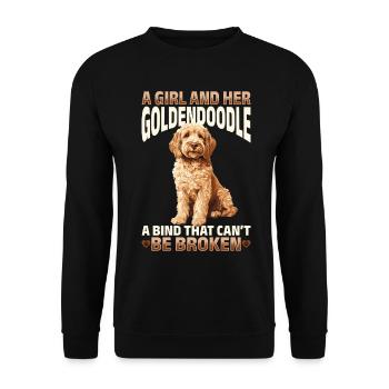 Goldendoodle Dog Owner - Unisex Sweatshirt - black - Front - Alina (178cm) & Michal (187cm)