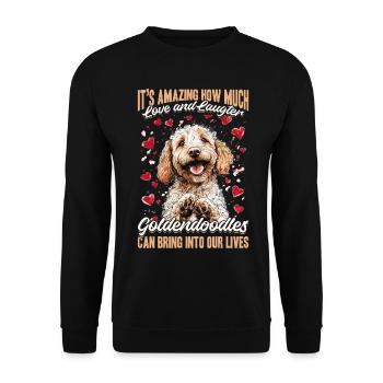 Goldendoodle Dog Owner - Unisex Pullover - Schwarz - Vorne - Alina (178cm) & Michal (187cm)