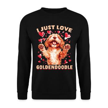 Goldendoodle Dog Owner - Unisex Pullover - Schwarz - Vorne - Alina (178cm) & Michal (187cm)