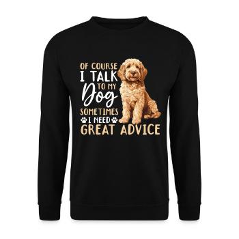 Goldendoodle Dog Owner - Unisex Pullover - Schwarz - Vorne - Alina (178cm) & Michal (187cm)