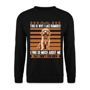 Goldendoodle Dog Owner - Unisex Pullover - Schwarz - Vorne - Alina (178cm) & Michal (187cm)