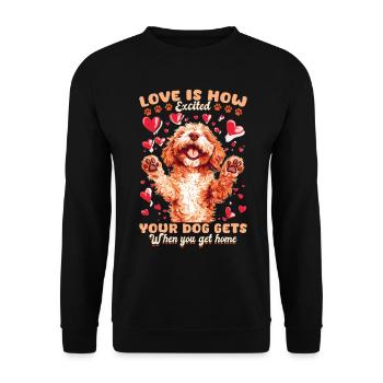 Goldendoodle Dog Owner - Unisex Pullover - Schwarz - Vorne - Alina (178cm) & Michal (187cm)