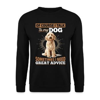 Goldendoodle Dog Owner - Unisex Pullover - Schwarz - Vorne - Alina (178cm) & Michal (187cm)