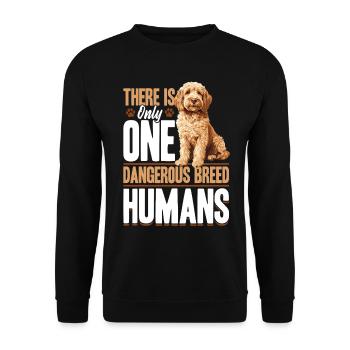 Goldendoodle Dog Owner - Unisex Pullover - Schwarz - Vorne - Alina (178cm) & Michal (187cm)