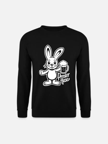 Prosterhase - Osterhase - Prost - Ostern - Unisex Pullover - Schwarz