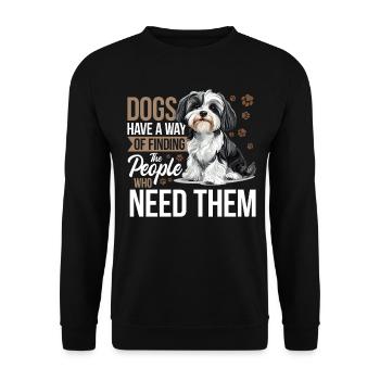 Cute Havanese Dog Owner - Unisex Sweatshirt - black - Front - Alina (178cm) & Michal (187cm)