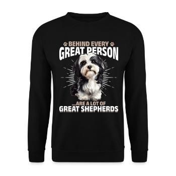 Mignon propriétaire de chien havanais - Sweat-shirt Unisexe - noir - Devant - Alina (178cm) & Michal (187cm)