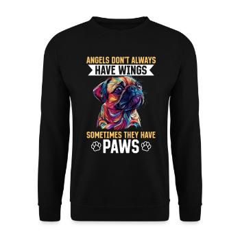 Mignon propriétaire de chien carlin - Sweat-shirt Unisexe - noir - Devant - Alina (178cm) & Michal (187cm)