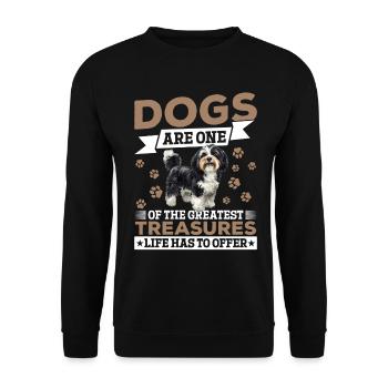 Cute Havanese Dog Owner - Unisex Sweatshirt - black - Front - Alina (178cm) & Michal (187cm)