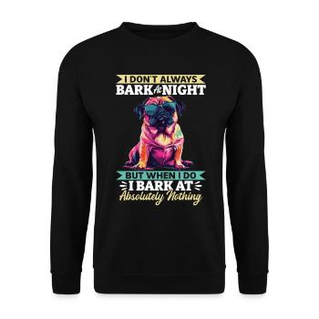 Mignon propriétaire de chien carlin - Sweat-shirt Unisexe - noir - Devant - Alina (178cm) & Michal (187cm)