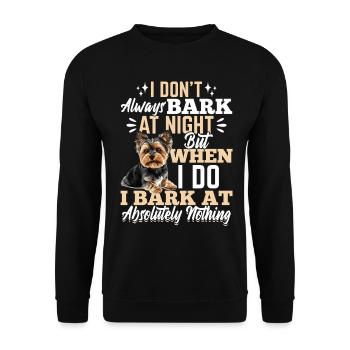 Yorkshire Terrier Propriétaire d’un chien Yorkie - Sweat-shirt Unisexe - noir - Devant - Alina (178cm) & Michal (187cm)