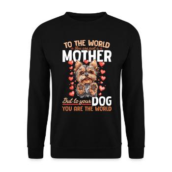 Yorkshire Terrier Propriétaire d’un chien Yorkie - Sweat-shirt Unisexe - noir - Devant - Alina (178cm) & Michal (187cm)