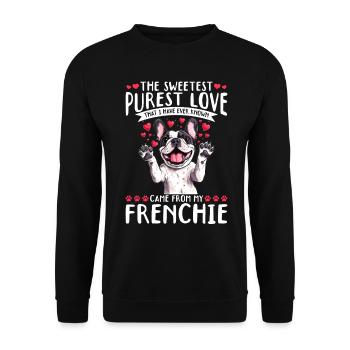 Bouledogue français Frenchie Propriétaire de chien - Sweat-shirt Unisexe - noir - Devant - Alina (178cm) & Michal (187cm)