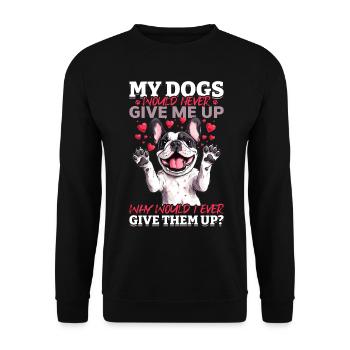 Bouledogue français Frenchie Propriétaire de chien - Sweat-shirt Unisexe - noir - Devant - Alina (178cm) & Michal (187cm)