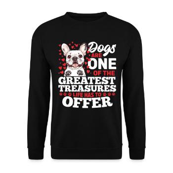 Bouledogue français Frenchie Propriétaire de chien - Sweat-shirt Unisexe - noir - Devant - Alina (178cm) & Michal (187cm)