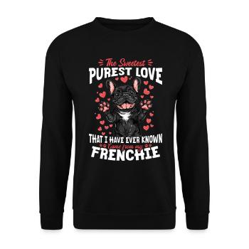 Bouledogue français Frenchie Propriétaire de chien - Sweat-shirt Unisexe - noir - Devant - Alina (178cm) & Michal (187cm)