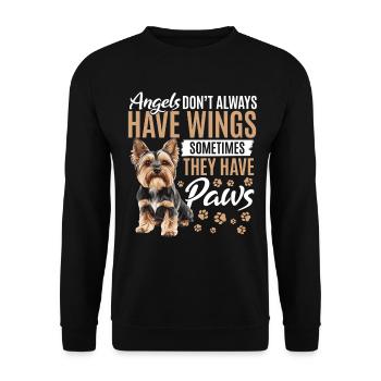 Yorkshire Terrier Propriétaire d’un chien Yorkie - Sweat-shirt Unisexe - noir - Devant - Alina (178cm) & Michal (187cm)
