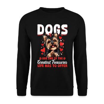 Yorkshire Terrier Propriétaire d’un chien Yorkie - Sweat-shirt Unisexe - noir - Devant - Alina (178cm) & Michal (187cm)
