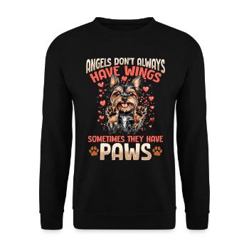 Yorkshire Terrier Propriétaire d’un chien Yorkie - Sweat-shirt Unisexe - noir - Devant - Alina (178cm) & Michal (187cm)