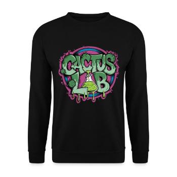 Cactus Labor Chemie Kreativität Entfalten - Unisex Pullover - Schwarz - Vorne - Alina (178cm) & Michal (187cm)