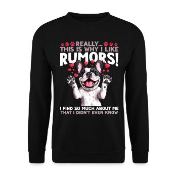 Bouledogue français Frenchie Propriétaire de chien - Sweat-shirt Unisexe - noir - Devant - Alina (178cm) & Michal (187cm)