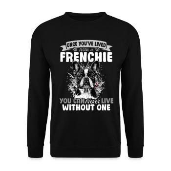 Bouledogue français Frenchie Propriétaire de chien - Sweat-shirt Unisexe - noir - Devant - Alina (178cm) & Michal (187cm)