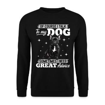 Bouledogue français Frenchie Propriétaire de chien - Sweat-shirt Unisexe - noir - Devant - Alina (178cm) & Michal (187cm)