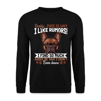 Bouledogue français Frenchie Propriétaire de chien - Sweat-shirt Unisexe - noir - Devant - Alina (178cm) & Michal (187cm)