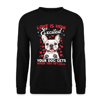 Bouledogue français Frenchie Propriétaire de chien - Sweat-shirt Unisexe - noir - Devant - Alina (178cm) & Michal (187cm)