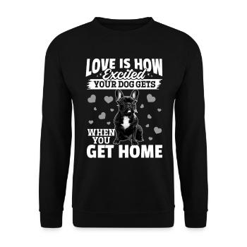Bouledogue français Frenchie Propriétaire de chien - Sweat-shirt Unisexe - noir - Devant - Alina (178cm) & Michal (187cm)