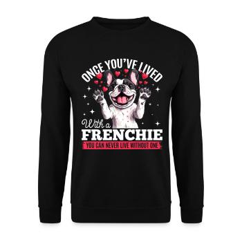 Bouledogue français Frenchie Propriétaire de chien - Sweat-shirt Unisexe - noir - Devant - Alina (178cm) & Michal (187cm)