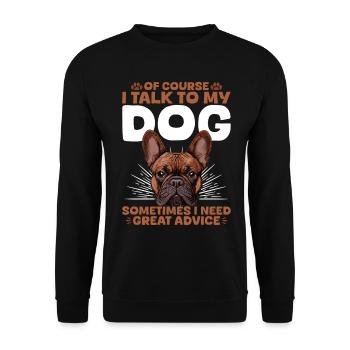 Bouledogue français Frenchie Propriétaire de chien - Sweat-shirt Unisexe - noir - Devant - Alina (178cm) & Michal (187cm)