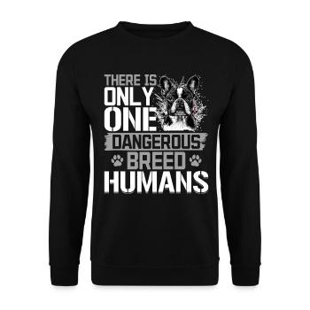 Bouledogue français Frenchie Propriétaire de chien - Sweat-shirt Unisexe - noir - Devant - Alina (178cm) & Michal (187cm)